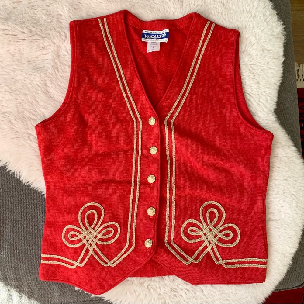 Vintage Pendleton knitted vest petite fits like small